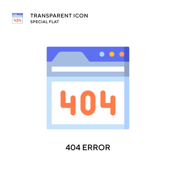 404 hata vektör simgesi. Düz çizim. EPS 10 vektörü. - Vektör, Görsel