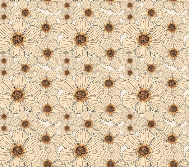 Seamless flower pattern. Flower illustration design pattern. - Fotografie, Obrázek