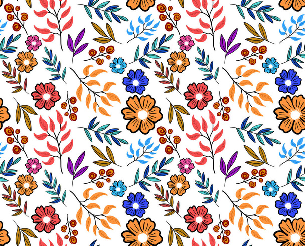 Seamless flower pattern. Flower illustration design pattern. - Photo, Image