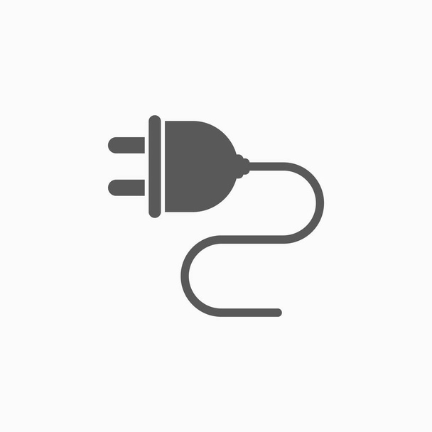 icône de prise, icône adaptateur, vecteur électrique, illustration de câble, vecteur de prise - Vecteur, image