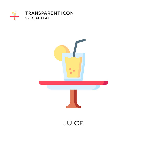 Juice vector icon. Flat style illustration. EPS 10 vector. - Vector, Image