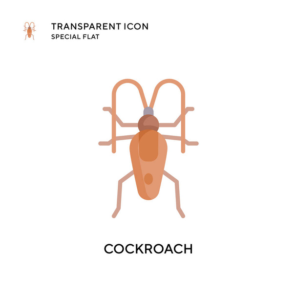 Cockroach vectoricoon. Platte stijl illustratie. EPS 10-vector. - Vector, afbeelding