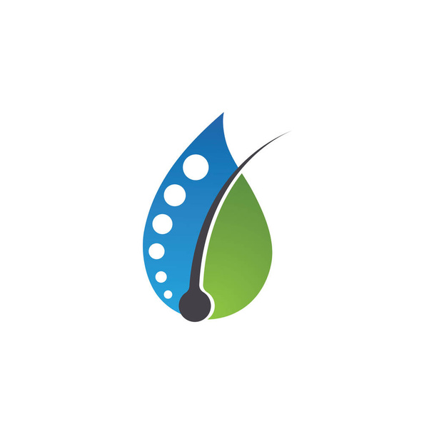 Follicle Hair treatment logo vector icon template - Vector, Image