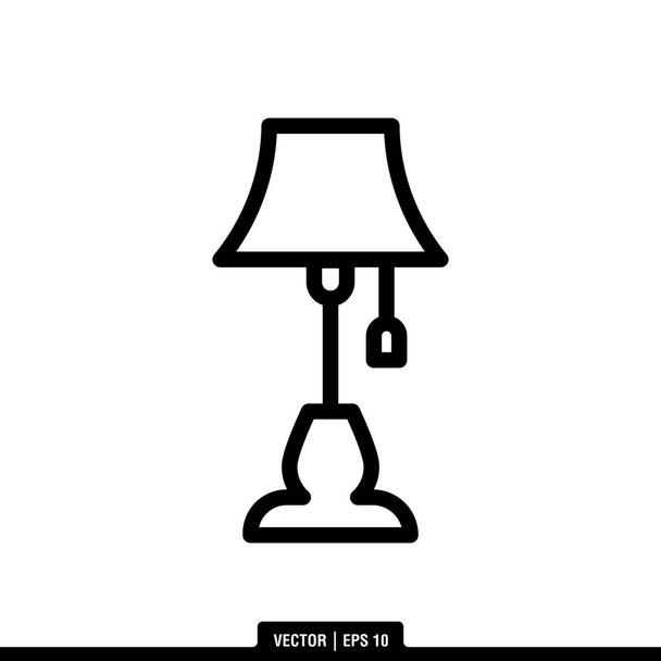 Vetor de ícone de lâmpada, modelo de logotipo de ilustração em estilo moderno. Adequado para muitos fins. - Vetor, Imagem