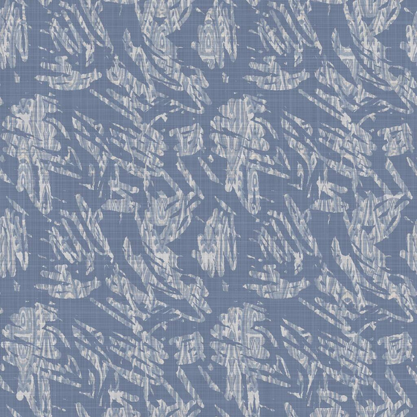 Zökkenőmentes francia parasztház szőtt vászoncsík textúra. Ecru lenkék kenderrost. Természetes minta háttér. Szerves kullancs szövet konyhai törölköző anyag. Szalagos anyag allover print - Fotó, kép