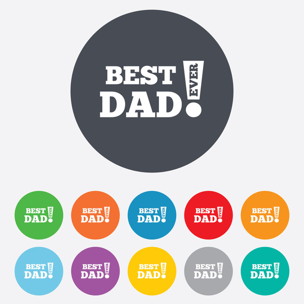 Best father ever sign icon. Award symbol. - Vector, Imagen