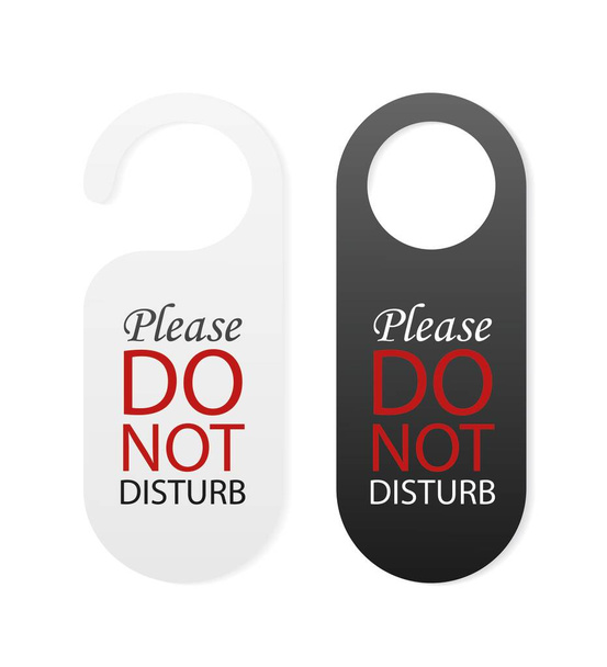 Please do not disturb and make up room signs on whte background. Vector illustration - Vector, Image