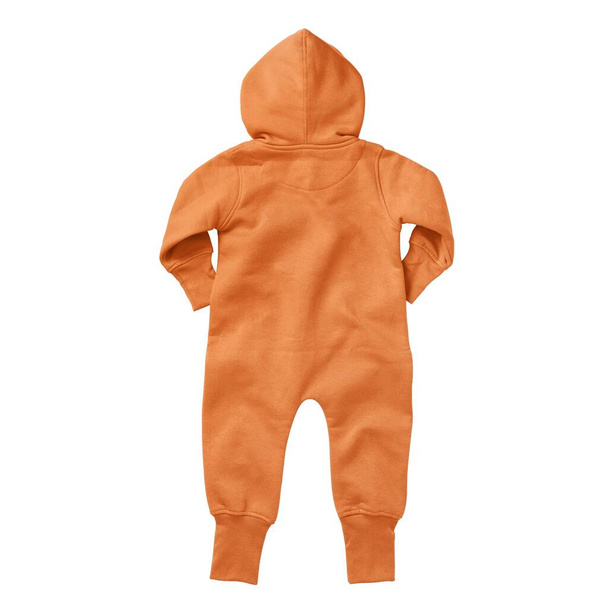 If you work on advanced, demanding designs and seek for realistic effects, this Back View Beautiful Baby Fleece Mock Up In Sun Orange Color will fulfill your needs. - Photo, Image