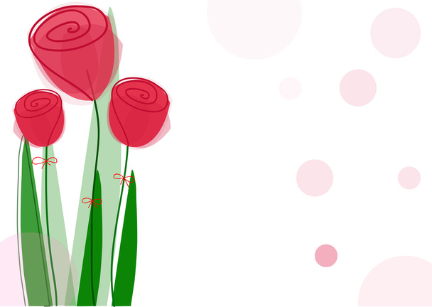 Nice red roses for holidays - Vector, afbeelding