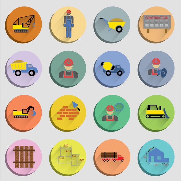 Construction Flat Icons Set - Vector, Image