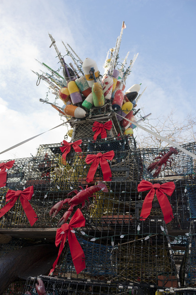 Olla de langosta Árbol de Navidad
 - Foto, imagen