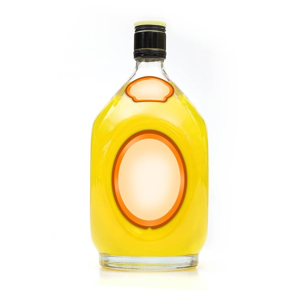 Photo-Layout bottles for drink on a white background with a blank label - Photo, Image