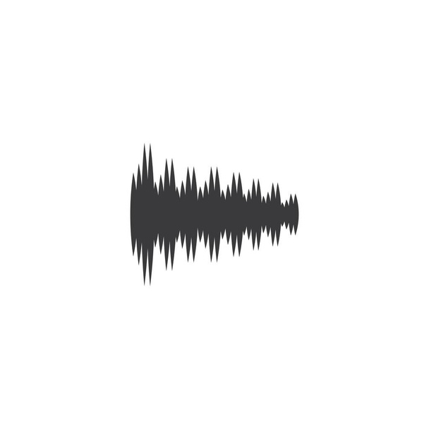 πρότυπο εικονιδίου διανύσματος λογότυπου ilustration ηχητικών κυμάτων - Διάνυσμα, εικόνα