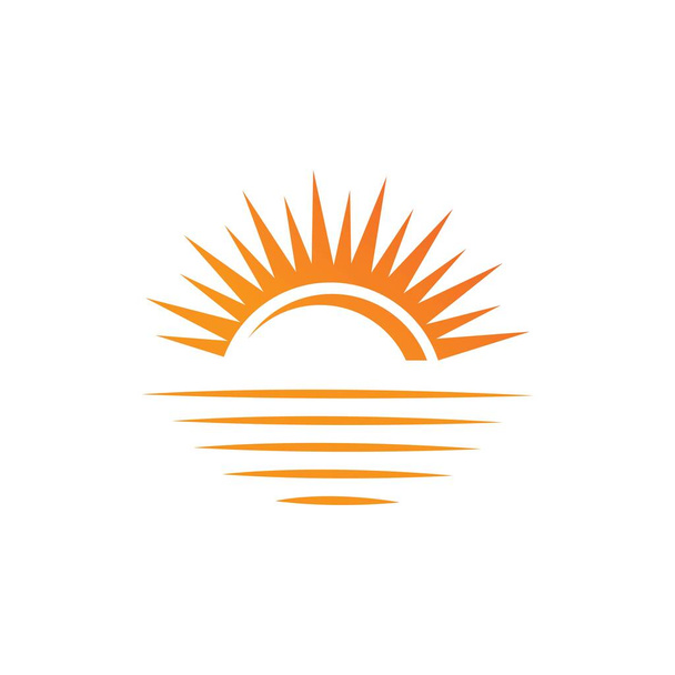 Πρότυπο λογότυπου διανύσματος εικονιδίου Ήλιος πέρα από τον ορίζοντα - Διάνυσμα, εικόνα
