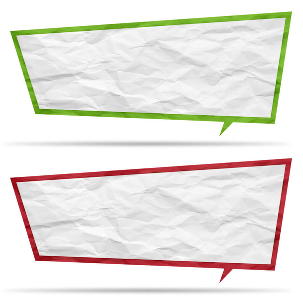 Crumpled paper bubble for speech background - Photo, Image