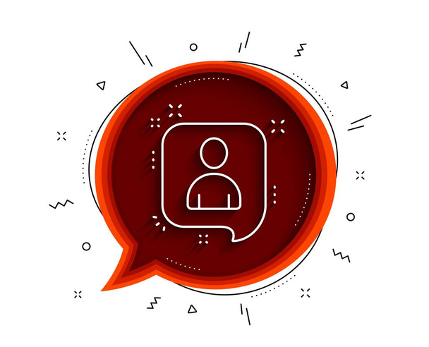 Developers chat line icon. Chat bubble with shadow. Business management sign. Speech bubble symbol. Thin line developers chat icon. Vector - Vecteur, image