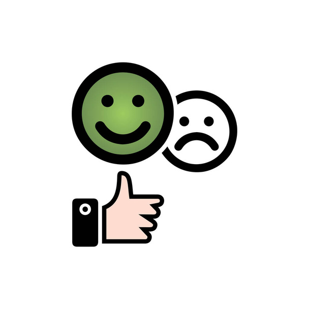 Satisfaction Rating. Customer  Feedback icon design for Digital Marketing business concept - Vector, Image