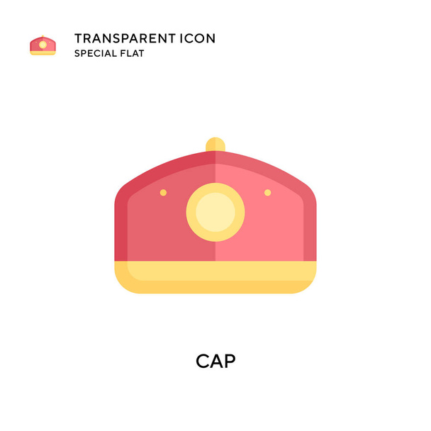Cap vector icon. Flat style illustration. EPS 10 vector. - Vector, Image