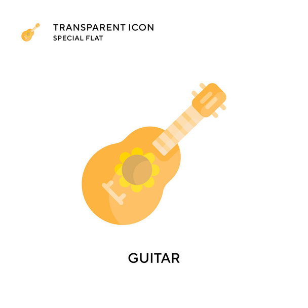 Icona del vettore della chitarra. Illustrazione in stile piatto. Vettore EPS 10. - Vettoriali, immagini