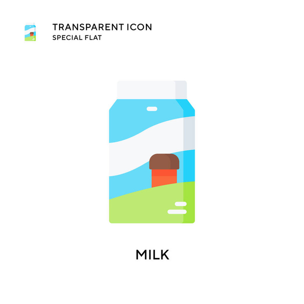Milk vector icon. Flat style illustration. EPS 10 vector. - Vector, Image