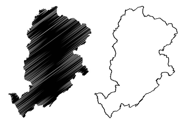 Карта города Белу-Оризонти (Федеративная Республика Бразилия, штат Минас-Жерайс), карта города Белу-Оризонти - Вектор,изображение