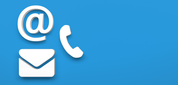 business contatto icona simbolo per internet come modello - Illustrazione 3D - Foto, immagini