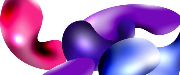 Burbujas fondo abstracto. Salpicaduras de líquido en la plantilla de vector blanco - Vector, Imagen
