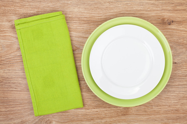 Empty green plates - Photo, Image
