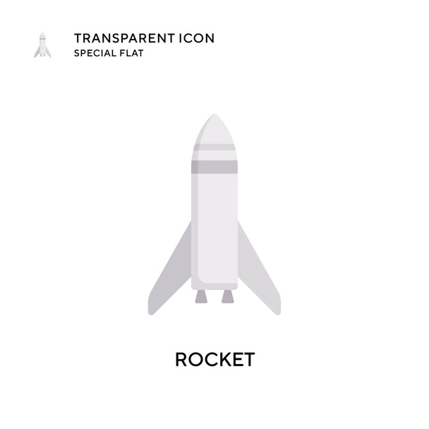 Rocket vector icon. Flat style illustration. EPS 10 vector. - Vector, Image