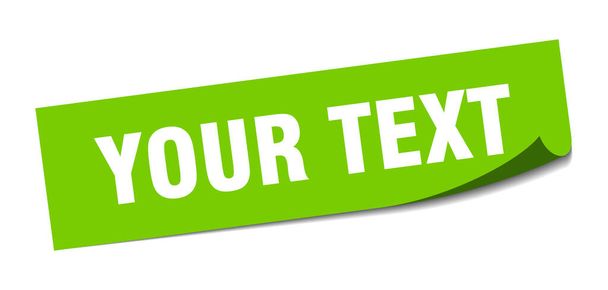 your text sticker. square isolated peeler sign. label - Vetor, Imagem