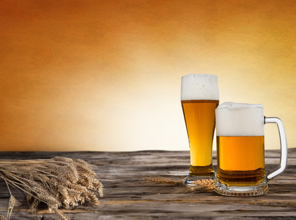 Martwa natura z piwa z beczki - Zdjęcie, obraz