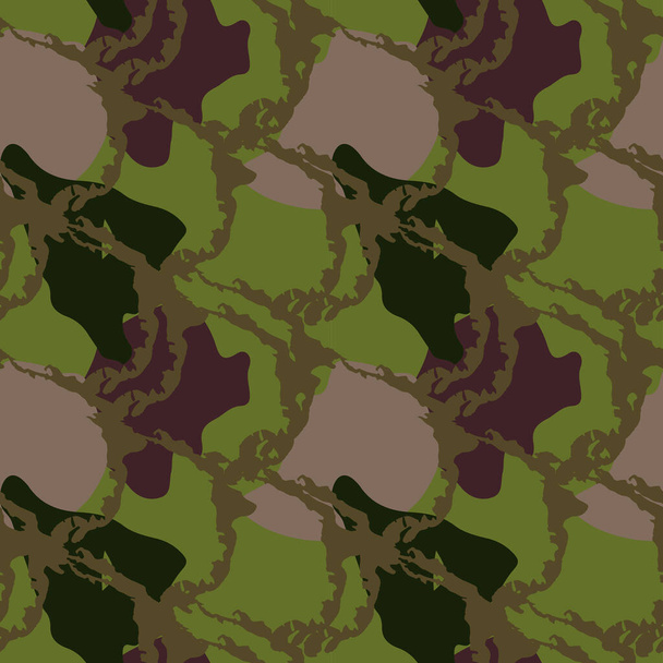 Urban camouflage template of various shapes and colors. Seamless pattern that can be used as a textile, background or computer wallpaper - Vector, Image