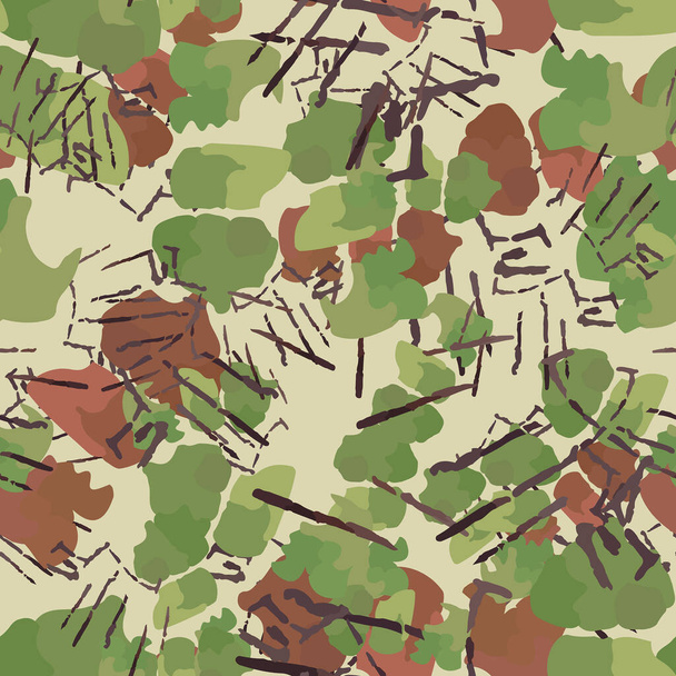 Urban camouflage template van verschillende vormen en kleuren. Naadloos patroon dat kan worden gebruikt als een textiel, achtergrond of computer behang - Vector, afbeelding