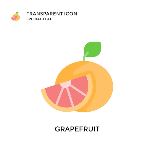 Grapefruit vector icoon. Platte stijl illustratie. EPS 10-vector. - Vector, afbeelding