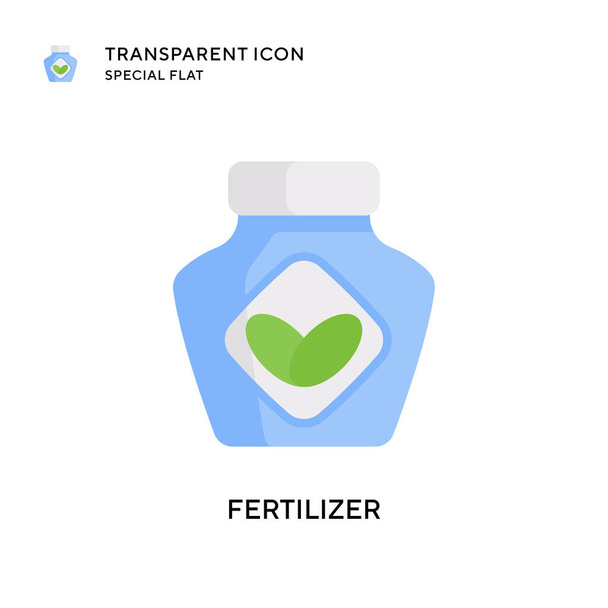 Fertilizer vector icon. Flat style illustration. EPS 10 vector. - Vector, Image