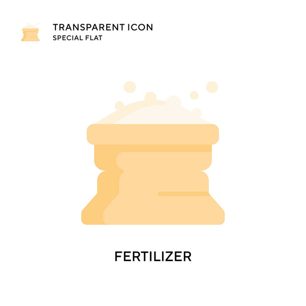 Icona del vettore fertilizzante. Illustrazione in stile piatto. Vettore EPS 10. - Vettoriali, immagini