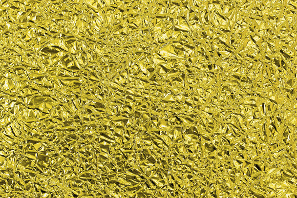 Goldene Aluminiumfolie als Hintergrund - Foto, Bild