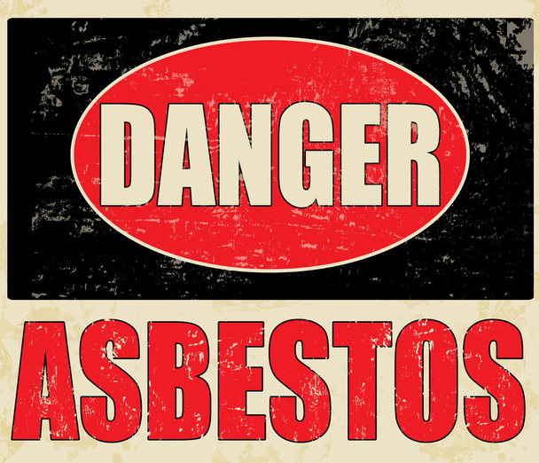 Danger Asbestos - Vector, Image