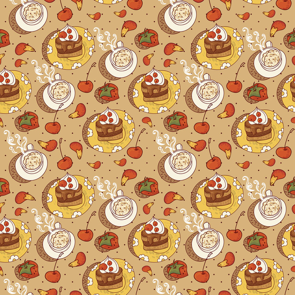 Sweet Time Seamless Background - Vector, afbeelding