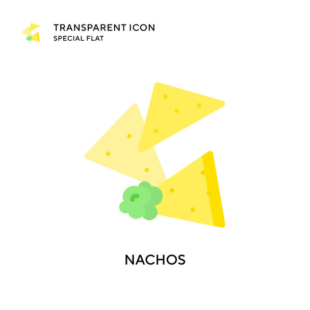 Nachos vector icon. Flat style illustration. EPS 10 vector. - Vector, Image