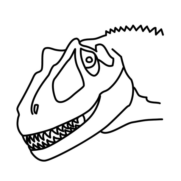 Saurophaganax Icon. Doodle dibujado a mano o negro esbozo estilo icono - Vector, Imagen
