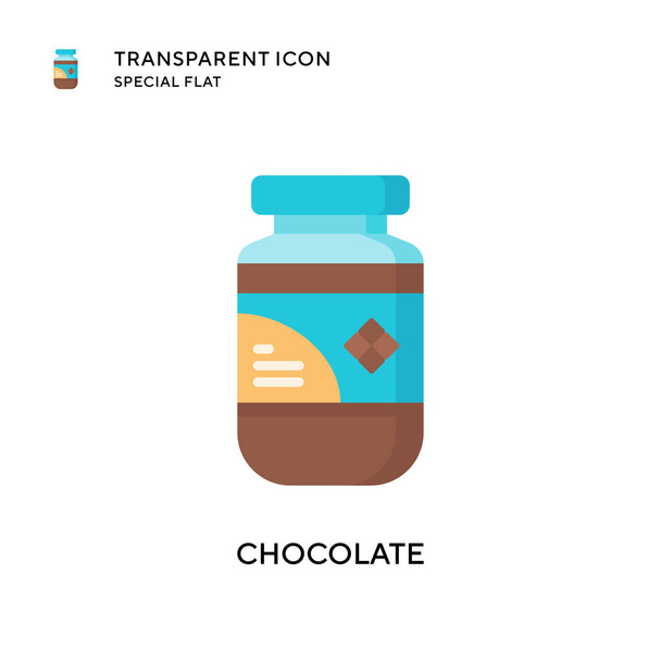 Chocolate vector icon. Flat style illustration. EPS 10 vector. - Vector, Image