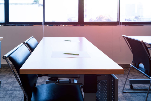 Desk and chair in meeting room - Фото, зображення