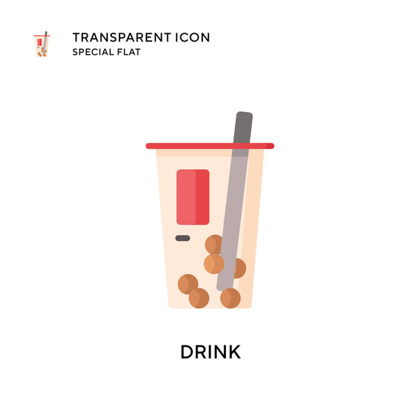 Drink vector icon. Flat style illustration. EPS 10 vector. - Vector, Image