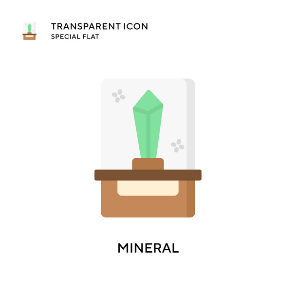 Mineral vector icon. Flat style illustration. EPS 10 vector. - Vector, Image