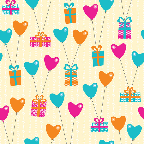 Vilentine gifts seamless pattern - Вектор,изображение