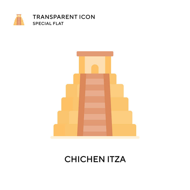 Icono del vector Chichen Itzá. Ilustración de estilo plano. EPS 10 vector. - Vector, Imagen