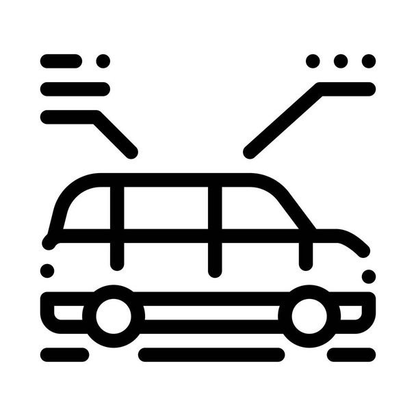 vektor vlastností vozu. značka vlastností auta. izolovaný symbol obrysu ilustrace - Vektor, obrázek