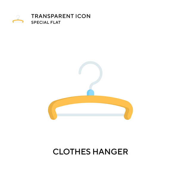 Clothes hanger vector icon. Flat style illustration. EPS 10 vector. - Vector, Image