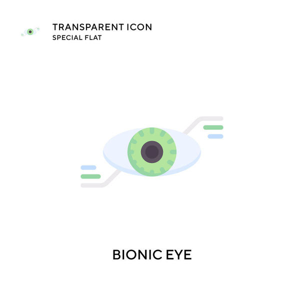Bionische oog vector icoon. Platte stijl illustratie. EPS 10-vector. - Vector, afbeelding